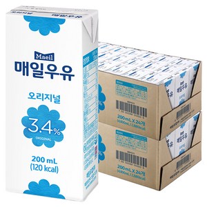 매일우유 오리지널, 200ml, 48개