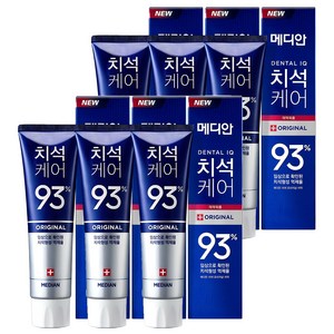 메디안 치석케어 오리지널 치약, 120g, 6개