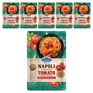 폰타나 나폴리 뽀모도로 토마토 파스타소스 파우치, 150g, 6개