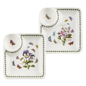 포트메리온 보타닉가든 만두 접시 2종 세트, 팬지 + 스위트피, 1세트