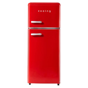쿠잉전자 레트로 115L 2도어 냉장고 방문설치