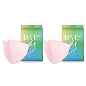 CLA 데일리 라이트패키지 보건용 컬러 새부리형 마스크 대형 KF94, 25개입, 핑크, 2개