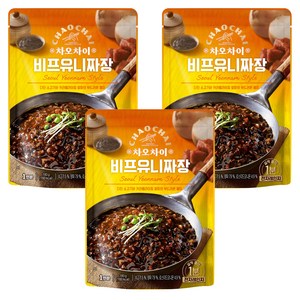 차오차이 비프 유니짜장, 180g, 3개