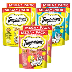 템테이션 믹스업 2종 + 클래식 1종 고양이 간식 세트, 닭고기 + 연어 +..., 160g, 2세트