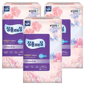 잘풀리는집 천연펄프 미용티슈 2겹, 280개입, 18개