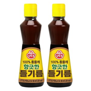 오뚜기 향긋한 들기름, 160ml, 2개