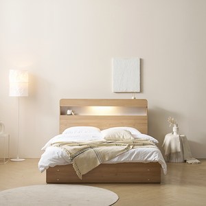 에브리가구 더나잇 LED 서랍 수납 침대 프레임 + 본넬 매트리스 세트 방문설치