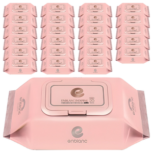 앙블랑 세이프 인디핑크 유아물티슈 휴대캡형, 63g, 20매, 24개