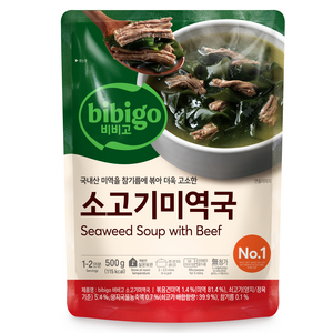 비비고 소고기 미역국, 500g, 1개