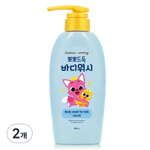 베비언스 핑크퐁 뽀뽀드득 바디워시 스윗피치향, 380ml, 2개