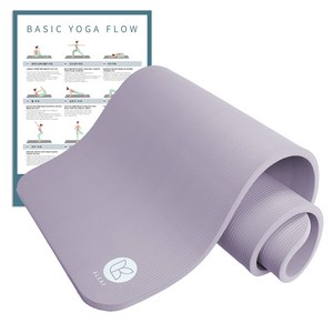 아리프 NBR 요가매트 + 운동 가이드 포스터, 라일락 퍼플, 1830 x 610..., 1세트
