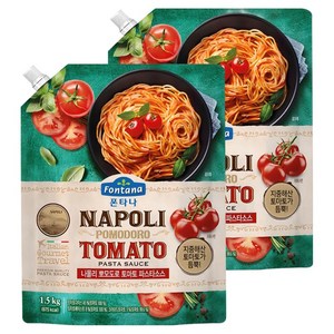 폰타나 나폴리 뽀모도로 토마토 파스타소스, 1.5kg, 2개