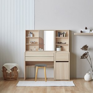 파로마 세도나 디바이더서랍 화장대 + 원목 쿠션 스툴 방문설치