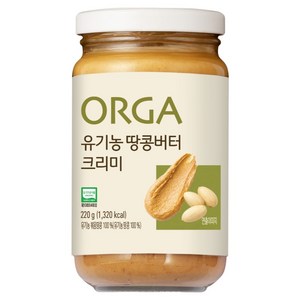 올가홀푸드 유기농 땅콩버터 크리미, 220g, 1개