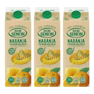 돈시몬 착즙 오렌지 주스, 2L, 3개