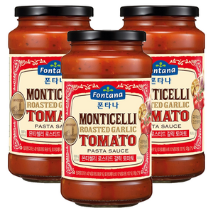 폰타나 몬티첼리 로스티드 갈릭 토마토 파스타소스, 600g, 3개
