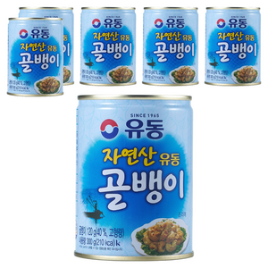 유동 자연산 골뱅이 통조림, 300g, 6개