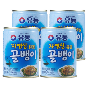 유동 자연산 골뱅이 통조림, 300g, 4개