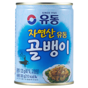 유동 자연산 골뱅이 통조림, 300g, 1개