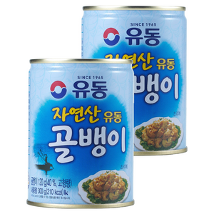 유동 자연산 골뱅이 통조림, 300g, 2개