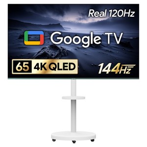 더함 4K UHD QLED 구글 스마트 이동식 144Hz 스마트TV 패키지