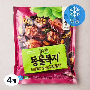 풀무원 동물복지 더블직화 윙 & 봉 갈비양념 (냉동), 300g, 4개