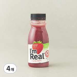 아임리얼 스트로베리 주스, 190ml, 4개
