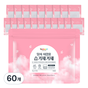 탐사 서랍용 습기제거제, 45g, 60개