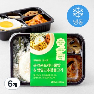 무화당 곤약 곤드레 나물밥 & 깻잎 고추장 불고기 (냉동), 260g, 6개