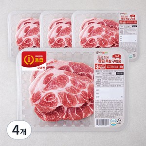 곰곰 한돈 1등급 목살 구이용 (냉장), 300g, 4개