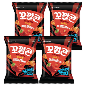 꼬깔콘 매콤달콤한 맛 옥수수스낵, 67g, 4개
