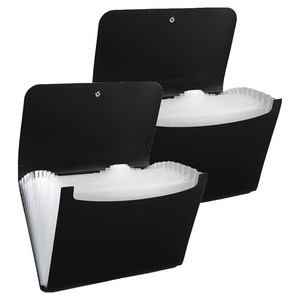 모던앳 아코디언파일 13칸 정리함, 블랙, 2개