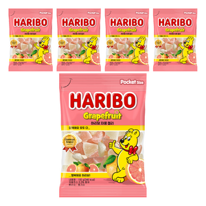 하리보 그레이프 프루트 젤리, 100g, 5개