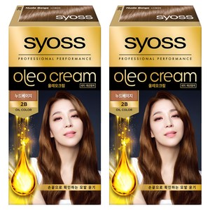 사이오스 올레오 프리미엄 새치커버 염모제, 2B 누드베이지, 2개