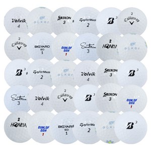 토탈 유명브랜드 혼합 골프공 로스트볼 1등급 42.67cm, 화이트(랜덤발송), 1개입, 30개