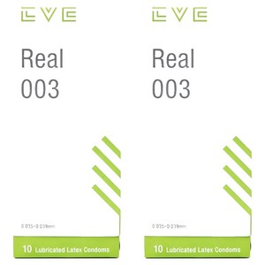 EVE Real 003 남성용 콘돔, 10개입, 2개