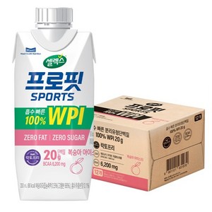 셀렉스 프로핏 스포츠 복숭아 아이스티, 330ml, 12개