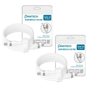 팬택 C타입-C타입 초고속 충전 실리콘 케이블 100W
