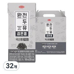 전두유 국산콩 검은콩 저당, 190ml, 32개