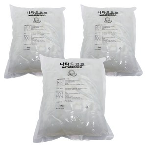 코코넛젤리 8mm 음료용, 1kg, 3개