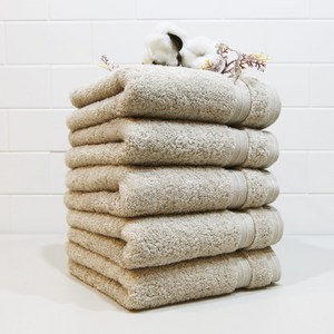 송월타월 타올 프리미엄 벨리스 수건 195g 40수 코마사, 오트밀베이지, 5개