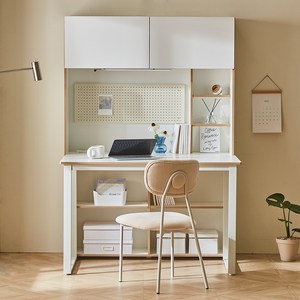 웰퍼니쳐 윌슨 1400 LED 책장 + 책상 + 타공판 세트 방문설치