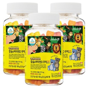 네추럴라이즈 칼슘 앤 비타민D 꾸미, 60정, 3개