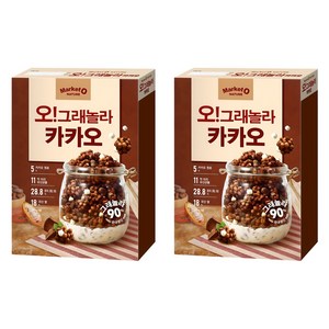 마켓오네이처 오그래놀라 카카오 시리얼, 300g, 2개