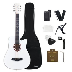 칸타빌 어쿠스틱 입문용 통기타 풀 패키지, ALLIE-70, 화이트, 1세트