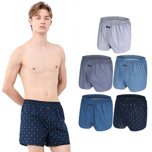 트라이 남성용 순면 트렁크 팬티 5종 세트 EMXFJ01