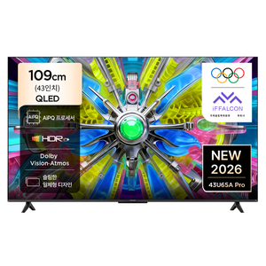 TCL 4K UHD QLED TV, 109cm(43인치), 스탠드형, 고객직접설치