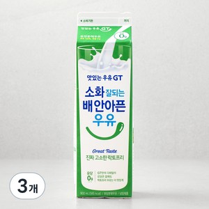 남양유업 맛있는우유GT 고소한 락토프리, 900ml, 3개