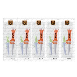 볼빅 E 골프티 롱티 76mm + 숏티 39mm 세트 5p, 오렌지, 롱티(76mm), ..., 1세트