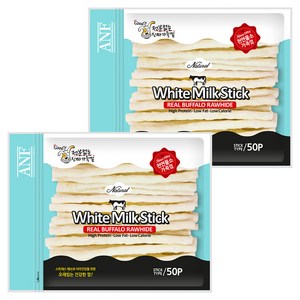 ANF 강아지 로하이드 화이트 스틱, 밀크, 135g, 2개